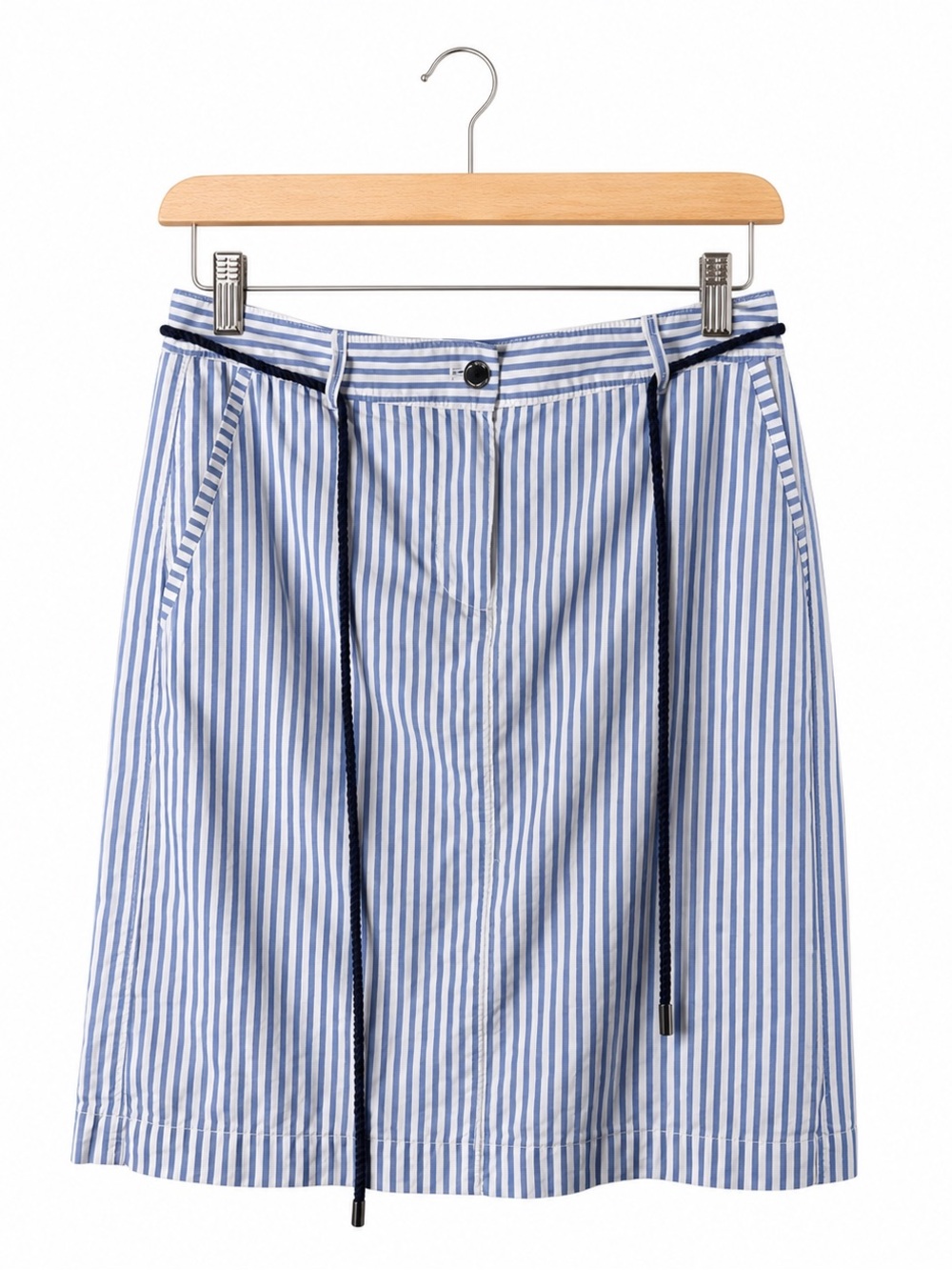Talbots Blue White Striped Skirt Size 6 Nautical Preppy Lined Classic Chic